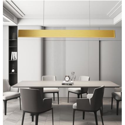 Immax NEO 07157-G120X - LED RGB+CCTW Prigušivi luster na sajli MILANO LED/40W/230V Tuya zlatna
