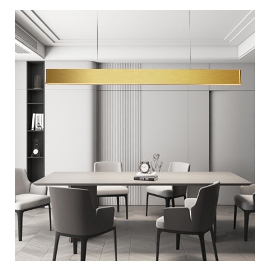 Immax NEO 07157-G120X - LED RGB+CCTW Prigušivi luster na sajli MILANO LED/40W/230V Tuya zlatna