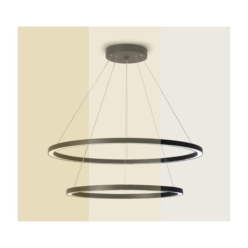 Immax NEO 07158-B80-60 - LED Prigušivi luster na sajli FINO LED/93W/230V Tuya crna + daljinski upravljač