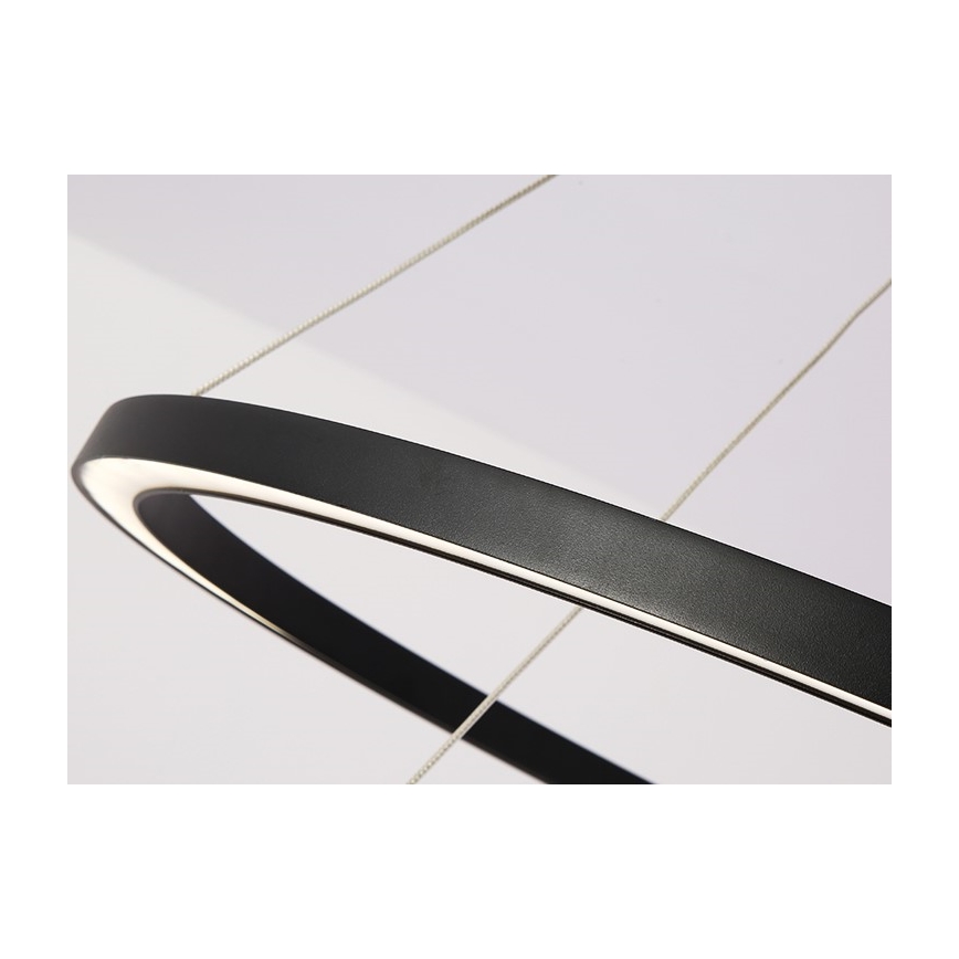 Immax NEO 07158-B80-60 - LED Prigušivi luster na sajli FINO LED/93W/230V Tuya crna + daljinski upravljač