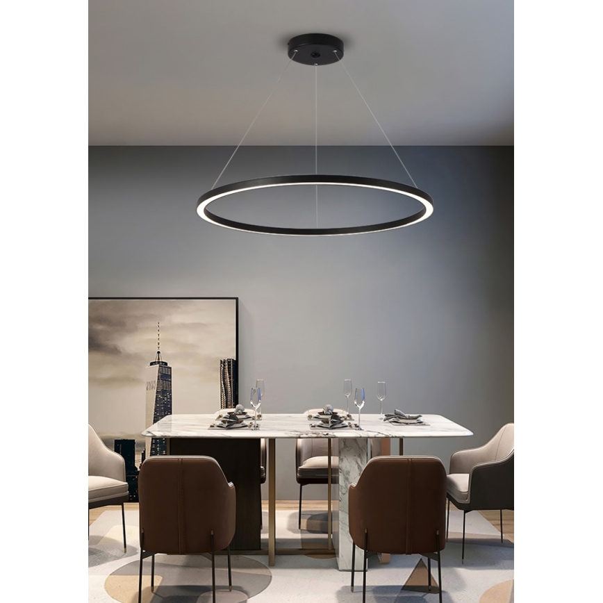 Immax NEO 07158-B80 - LED Prigušivi luster na sajli FINO LED/60W/230V Tuya crna + daljinski upravljač