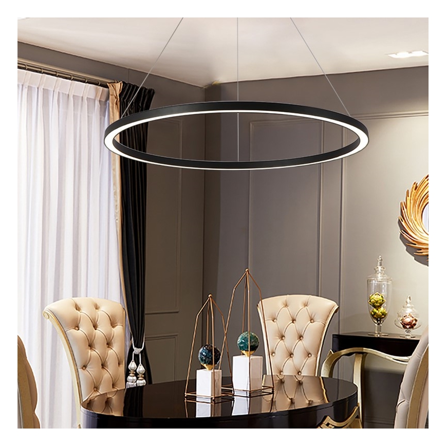 Immax NEO 07158-B80 - LED Prigušivi luster na sajli FINO LED/60W/230V Tuya crna + daljinski upravljač
