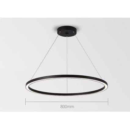 Immax NEO 07158-B80 - LED Prigušivi luster na sajli FINO LED/60W/230V Tuya crna + daljinski upravljač