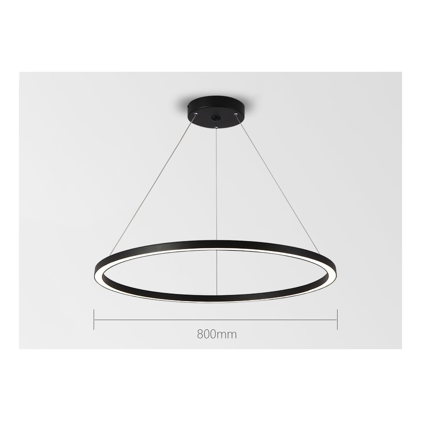 Immax NEO 07158-B80 - LED Prigušivi luster na sajli FINO LED/60W/230V Tuya crna + daljinski upravljač