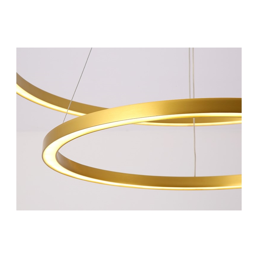 Immax NEO 07159-G80-60 - LED Prigušivi luster na sajli FINO LED/93W/230V Tuya zlatna + daljinski upravljač