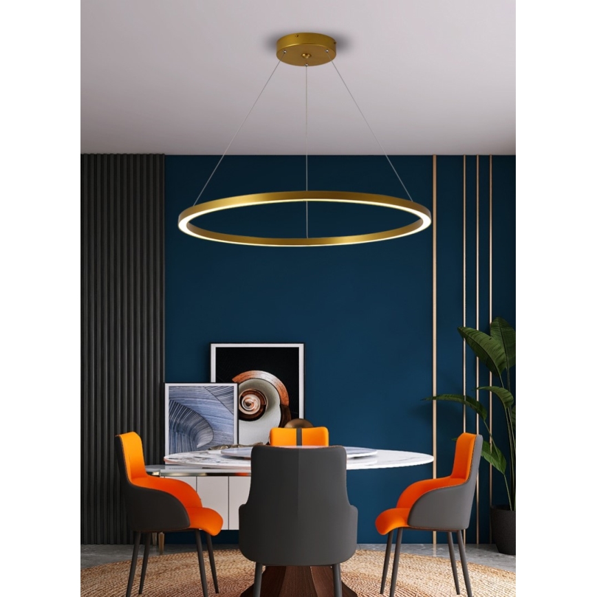Immax NEO 07159-G80 - LED Prigušivi luster na sajli FINO LED/60W/230V Tuya zlatna + daljinski upravljač