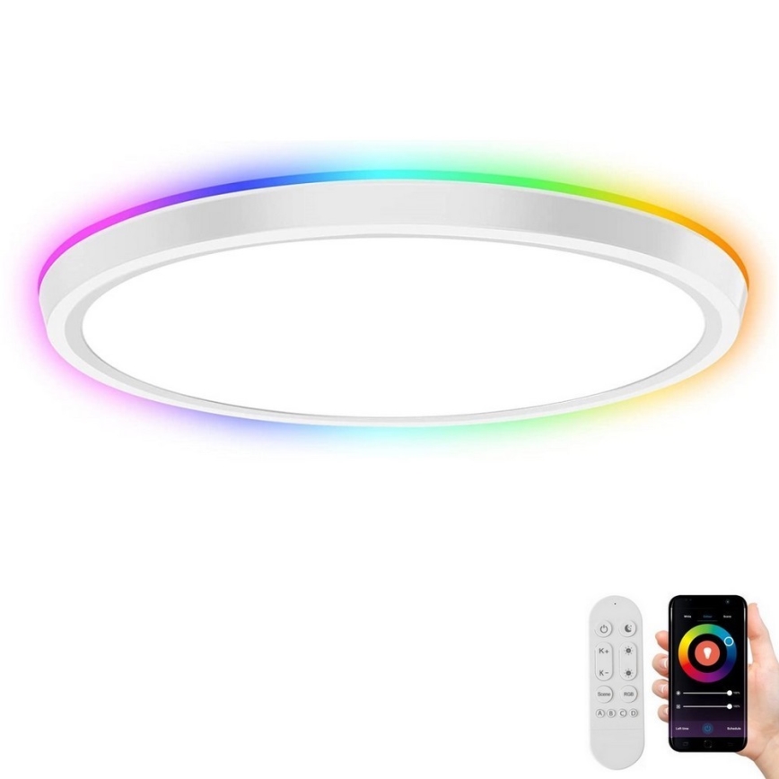 Immax NEO 07164-40 - LED RGB+CCT Prigušiva stropna svjetiljka NEO LITE TUDO LED/50W/230V Wi-Fi Tuya + daljinski upravljač