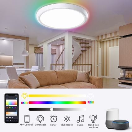 Immax NEO 07164-40 - LED RGB+CCT stropna svjetiljka s mogućnošću prigušivanja NEO LITE TUDO LED/50W/230V Wi-Fi Tuya + daljinski upravljač