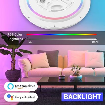 Immax NEO 07164-40 - LED RGB+CCT stropna svjetiljka s mogućnošću prigušivanja NEO LITE TUDO LED/50W/230V Wi-Fi Tuya + daljinski upravljač