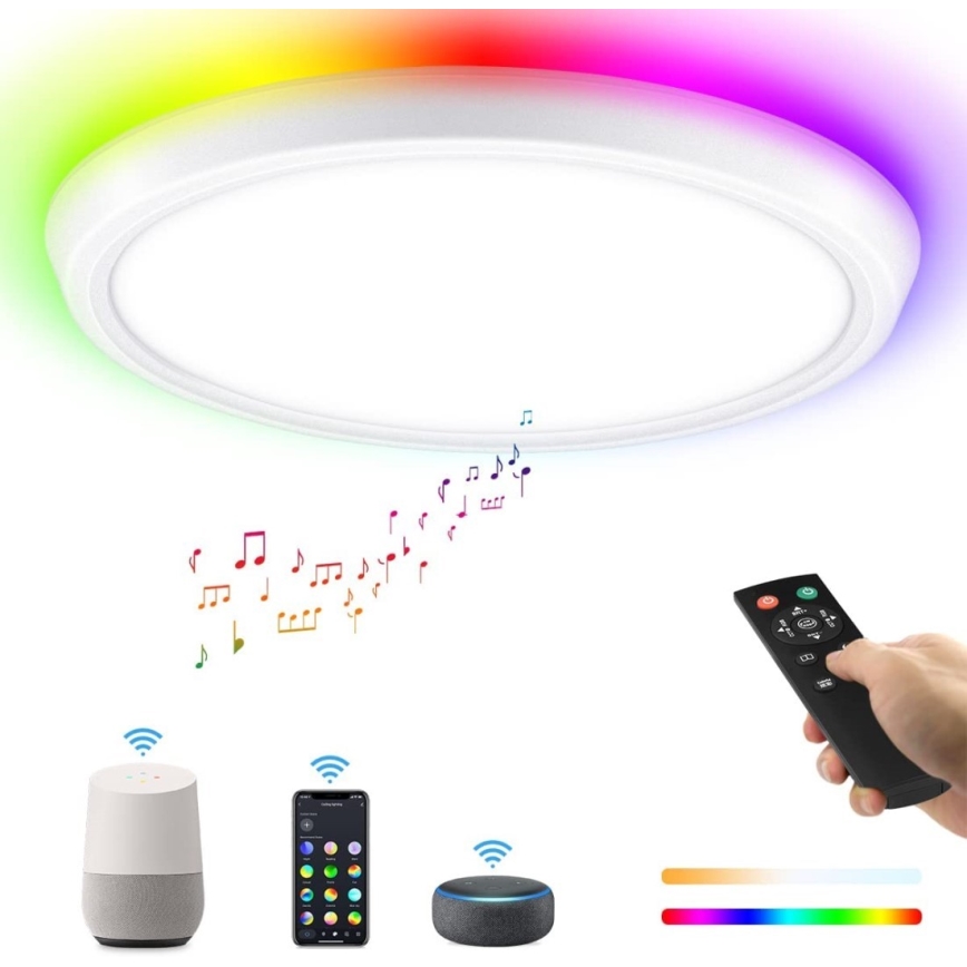 Immax NEO 07164-40 - LED RGB+CCT stropna svjetiljka s mogućnošću prigušivanja NEO LITE TUDO LED/50W/230V Wi-Fi Tuya + daljinski upravljač