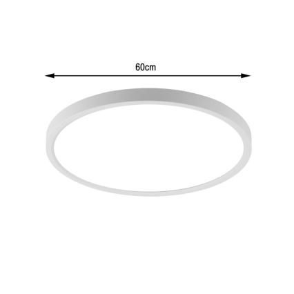Immax NEO 07169-W60 - LED RGB+CCT Prigušiva stropna svjetiljka NEO LITE TUDO 65W/230V 2700-6500K Wi-Fi Tuya + daljinski upravljač bijela