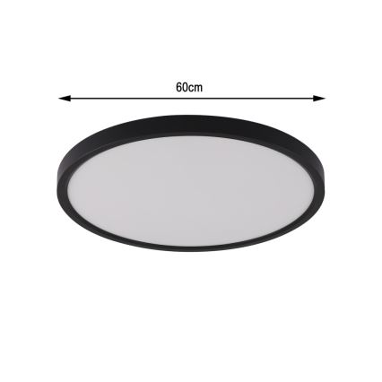 Immax NEO 07170-B60 - LED RGB+CCT Prigušiva stropna svjetiljka NEO LITE TUDO LED/65W/230V 2700-6500K Wi-Fi Tuya crna + daljinski upravljač