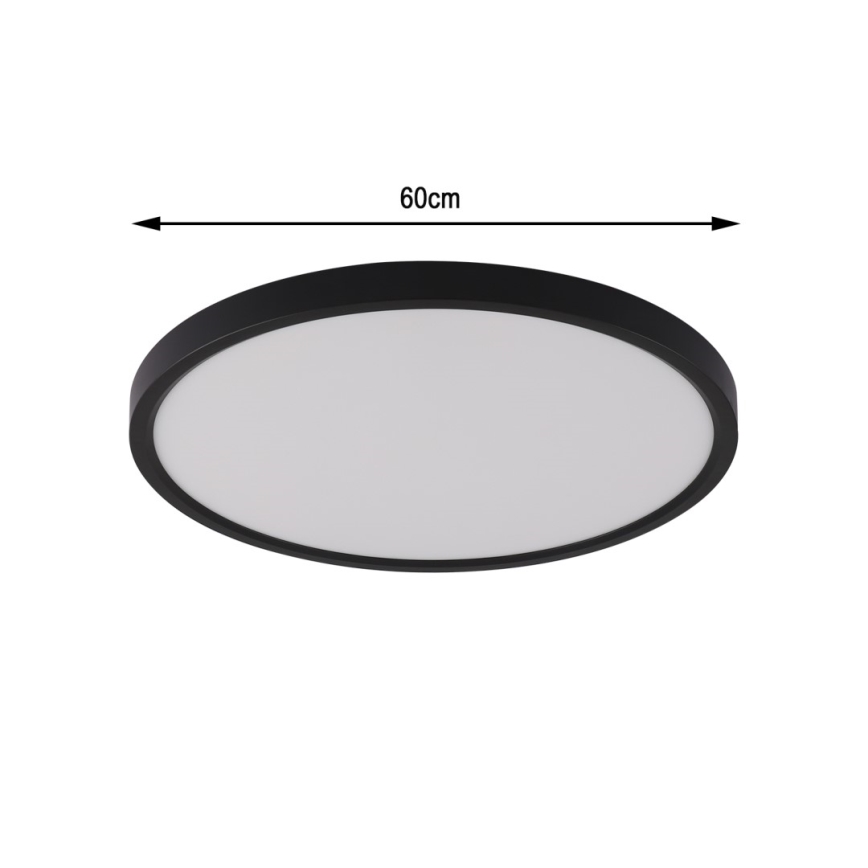Immax NEO 07170-B60 - LED RGB+CCT Prigušiva stropna svjetiljka NEO LITE TUDO LED/65W/230V 2700-6500K Wi-Fi Tuya crna + daljinski upravljač