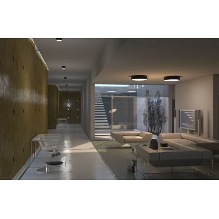 Immax NEO 07200L - LED Prigušiva stropna svjetiljka RONDATE LED/18W/230V 3000-6000K pr. 25 cm crna Tuya + daljinski upravljač