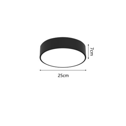 Immax NEO 07200L - LED Prigušiva stropna svjetiljka RONDATE LED/18W/230V 3000-6000K pr. 25 cm crna Tuya + daljinski upravljač