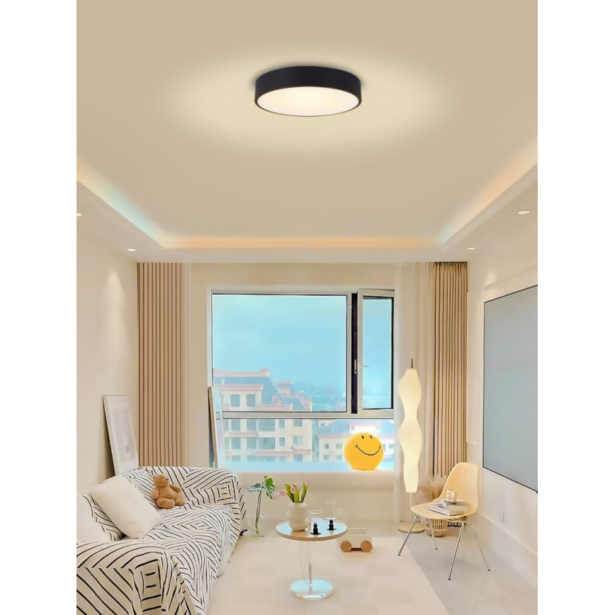 Immax NEO 07201L - LED stropna svjetiljka s prigušivanjem RONDATE LED/28W/230V crna Tuya + daljinski upravljač