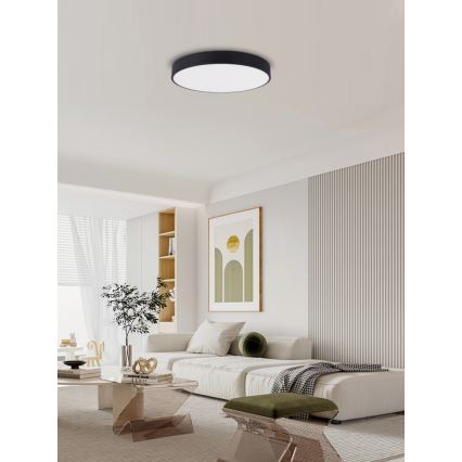 Immax NEO 07202L - LED Prigušiva stropna svjetiljka RONDATE LED/53W/230V crna Tuya + daljinski upravljač