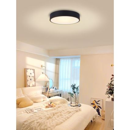 Immax NEO 07202L - LED Prigušiva stropna svjetiljka RONDATE LED/53W/230V crna Tuya + daljinski upravljač