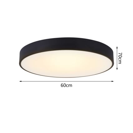 Immax NEO 07202L - LED Prigušiva stropna svjetiljka RONDATE LED/53W/230V crna Tuya + daljinski upravljač