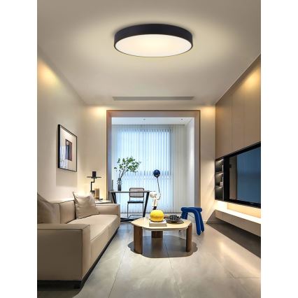 Immax NEO 07203L-LED Prigušiva stropna svjetiljka RONDATE 65W/230V 3000-6000K Tuya crna + daljinski upravljač
