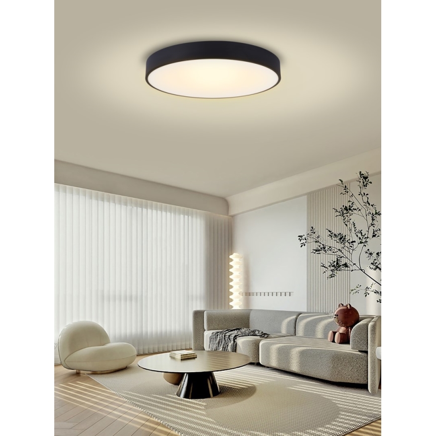 Immax NEO 07203L-LED Prilagodljivo stropno svjetlo RONDATE 65W/230V 3000-6000K Tuya crno + daljinski upravljač