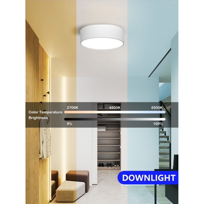 Immax NEO 07204L - LED Prigušiva stropna svjetiljka RONDATE LED/18W/230V 3000-6000K bijela Tuya + daljinski upravljač