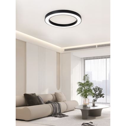 Immax NEO 07210L - LED Prigušiva stropna svjetiljka PASTEL LED/68W/230V 95 cm crna Tuya + daljinski upravljač