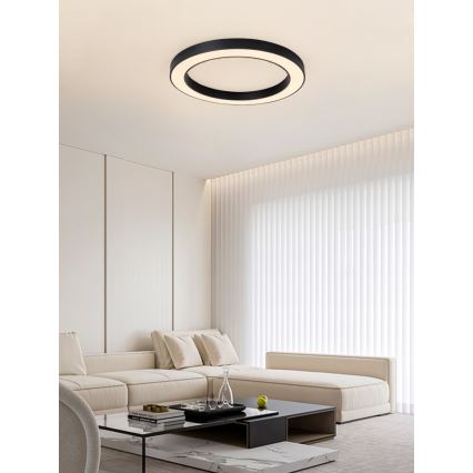 Immax NEO 07210L - LED Prigušiva stropna svjetiljka PASTEL LED/68W/230V 95 cm crna Tuya + daljinski upravljač