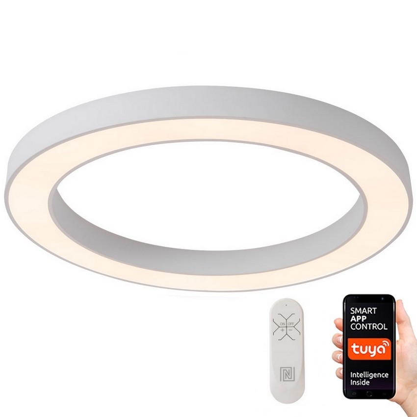 Immax NEO 07213L - LED Prigušiva stropna svjetiljka PASTEL LED/68W/230V 95 cm bijela Tuya + daljinski upravljač