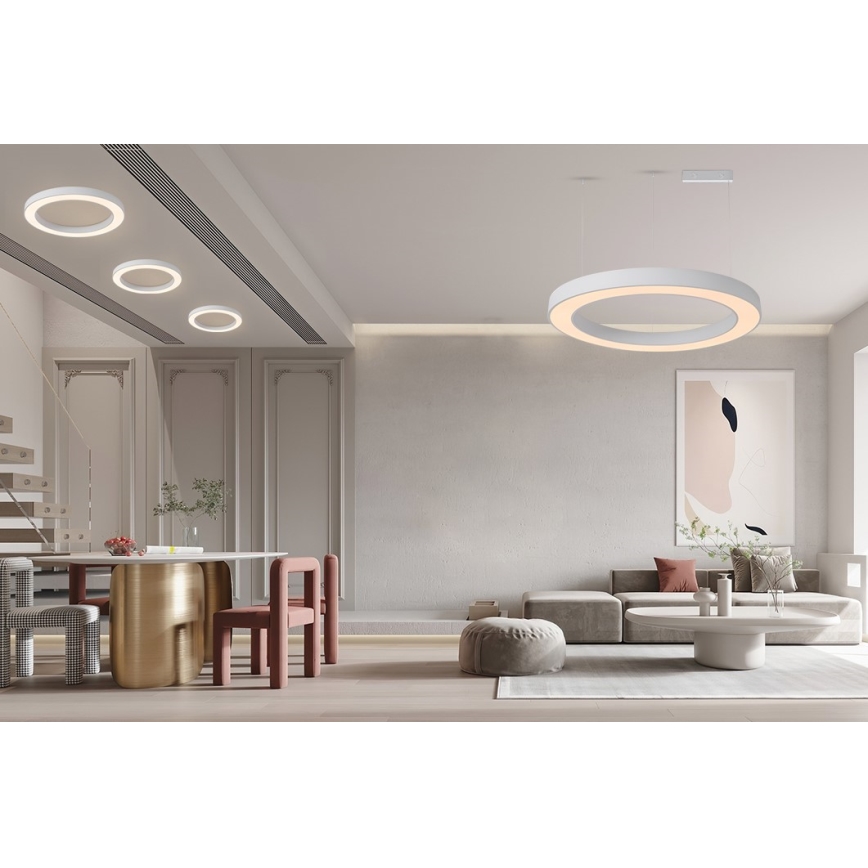 Immax NEO 07213L - LED Prigušiva stropna svjetiljka PASTEL LED/68W/230V 95 cm bijela Tuya + daljinski upravljač