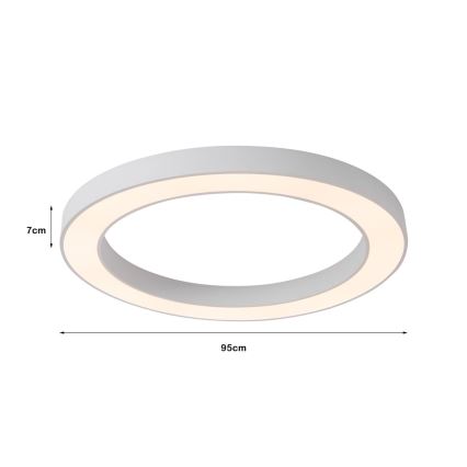 Immax NEO 07213L - LED Prigušiva stropna svjetiljka PASTEL LED/68W/230V 95 cm bijela Tuya + daljinski upravljač