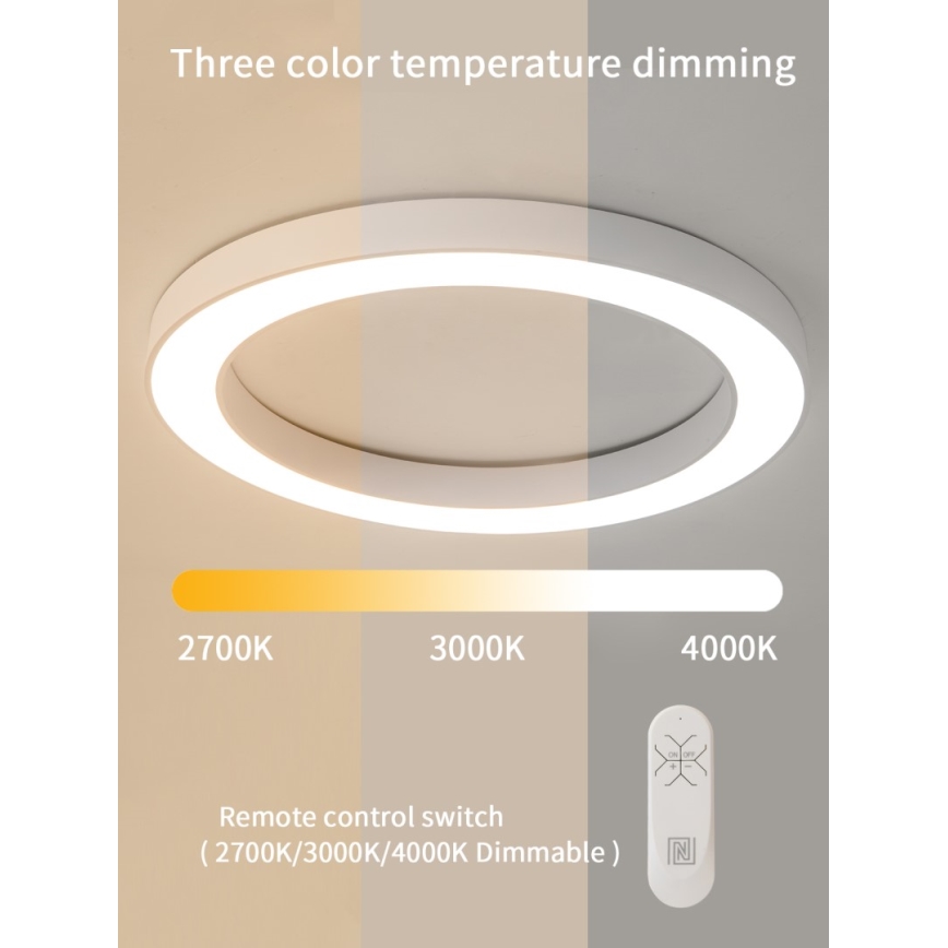 Immax NEO 07213L - LED stropna svjetiljka s prigušivanjem PASTEL LED/68W/230V 95 cm bijela Tuya + daljinski upravljač