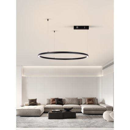 Immax NEO 07215L - LED Prigušivi luster na sajli FINO LED/60W/230V 80 cm crna Tuya + daljinski upravljač