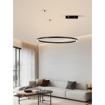 Immax NEO 07215L - LED Prigušivi luster na sajli FINO LED/60W/230V 80 cm crna Tuya + daljinski upravljač