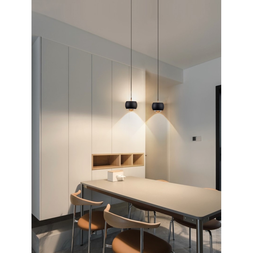 Immax NEO 07219L - LED Prigušivi luster na sajli DORMINE LED/6W/230V mat crna Tuya + daljinski upravljač