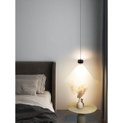 Immax NEO 07219L - LED Prigušivi luster na sajli DORMINE LED/6W/230V mat crna Tuya + daljinski upravljač