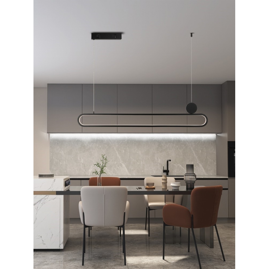 Immax NEO 07231L - LED Prigušivi luster na sajli NEO LITE OVALE LED/50W/230V 2700-6500K Wi-Fi Tuya + daljinski upravljač