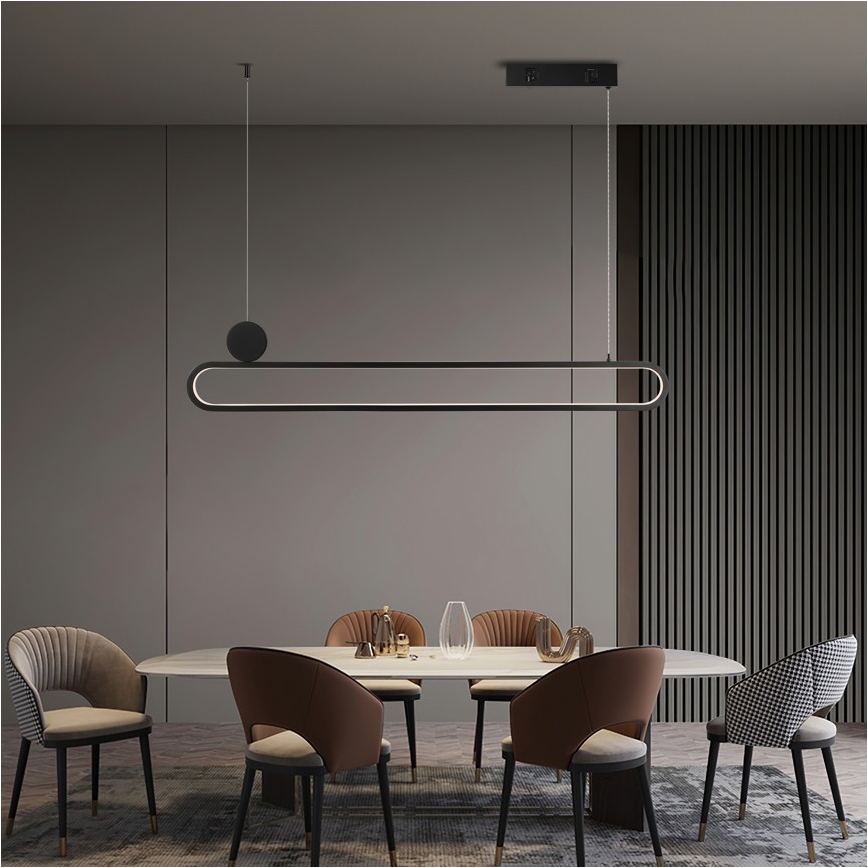 Immax NEO 07231L - LED prigušivački luster na užetu NEO LITE OVALE LED/50W/230V 2700-6500K Wi-Fi Tuya + daljinski upravljač