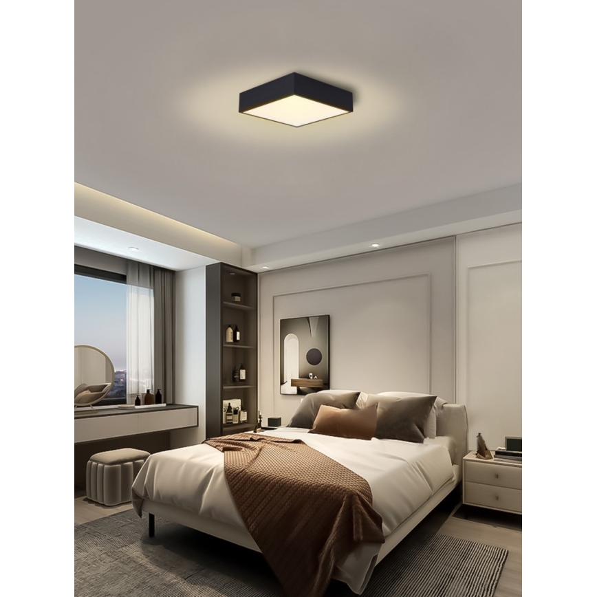 Immax NEO 07237L - LED stropna svjetiljka s prigušivanjem CANTO LED/22W/230V crna Tuya + daljinski upravljač