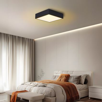 Immax NEO 07237L - LED stropna svjetiljka s prigušivanjem CANTO LED/22W/230V crna Tuya + daljinski upravljač