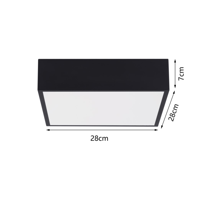 Immax NEO 07237L - LED stropna svjetiljka s prigušivanjem CANTO LED/22W/230V crna Tuya + daljinski upravljač