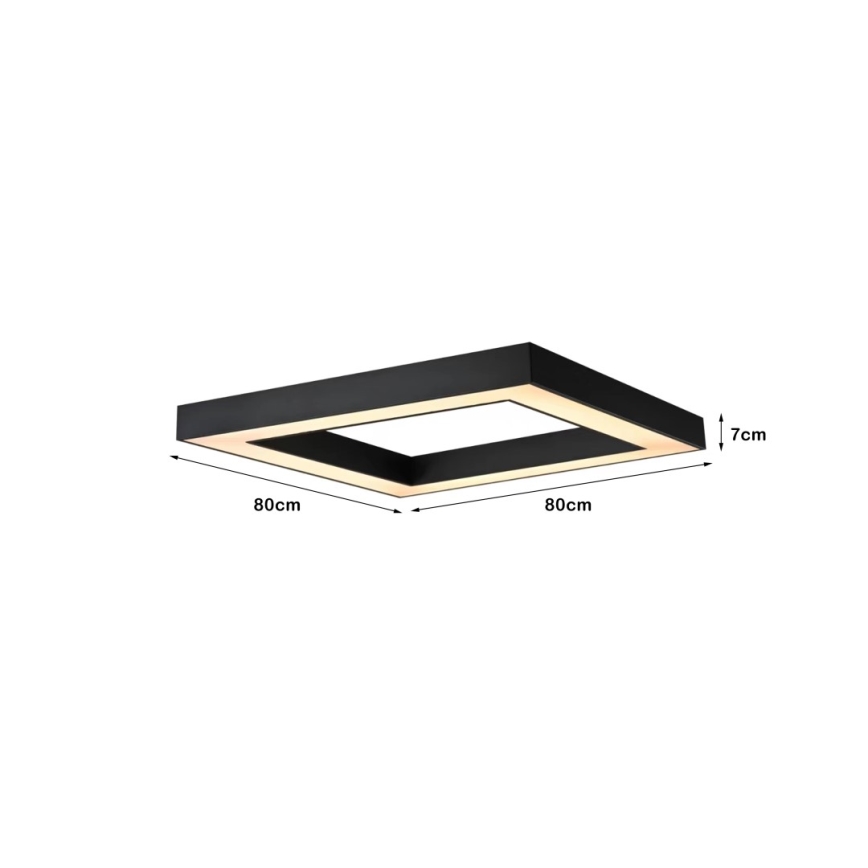 Immax NEO 07239L - LED stropna svjetiljka s prigušivanjem CANTO LED/60W/230V crna Tuya + daljinski upravljač