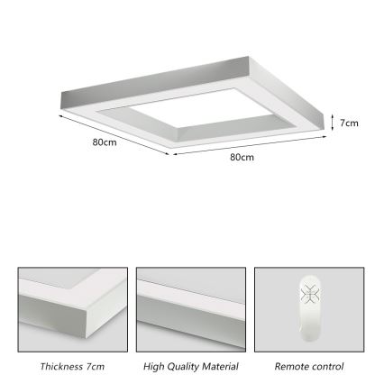 Immax NEO 07240L - LED Prigušiva stropna svjetiljka CANTO LED/60W/230V 2700-6500K Tuya bijela
