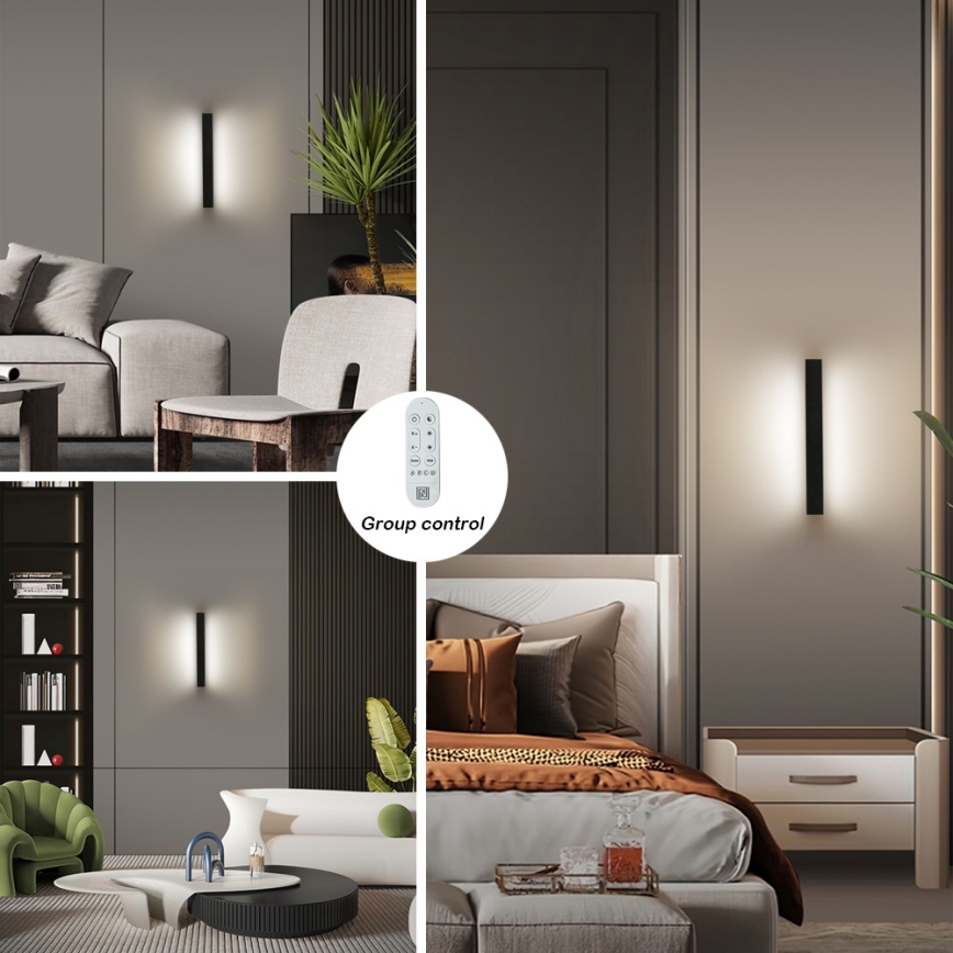 Immax NEO 07247L - LED Prigušiva vanjska zidna svjetiljka LINK LED/40W/230V Wi-Fi Tuya IP44 + daljinski upravljač
