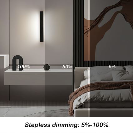 Immax NEO 07247L - LED Prigušiva vanjska zidna svjetiljka LINK LED/40W/230V Wi-Fi Tuya IP44 + daljinski upravljač