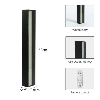 Immax NEO 07247L - LED vanjsko zidno svjetlo s mogućnošću prigušivanja LINK LED/40W/230V Wi-Fi Tuya IP44 + daljinski upravljač