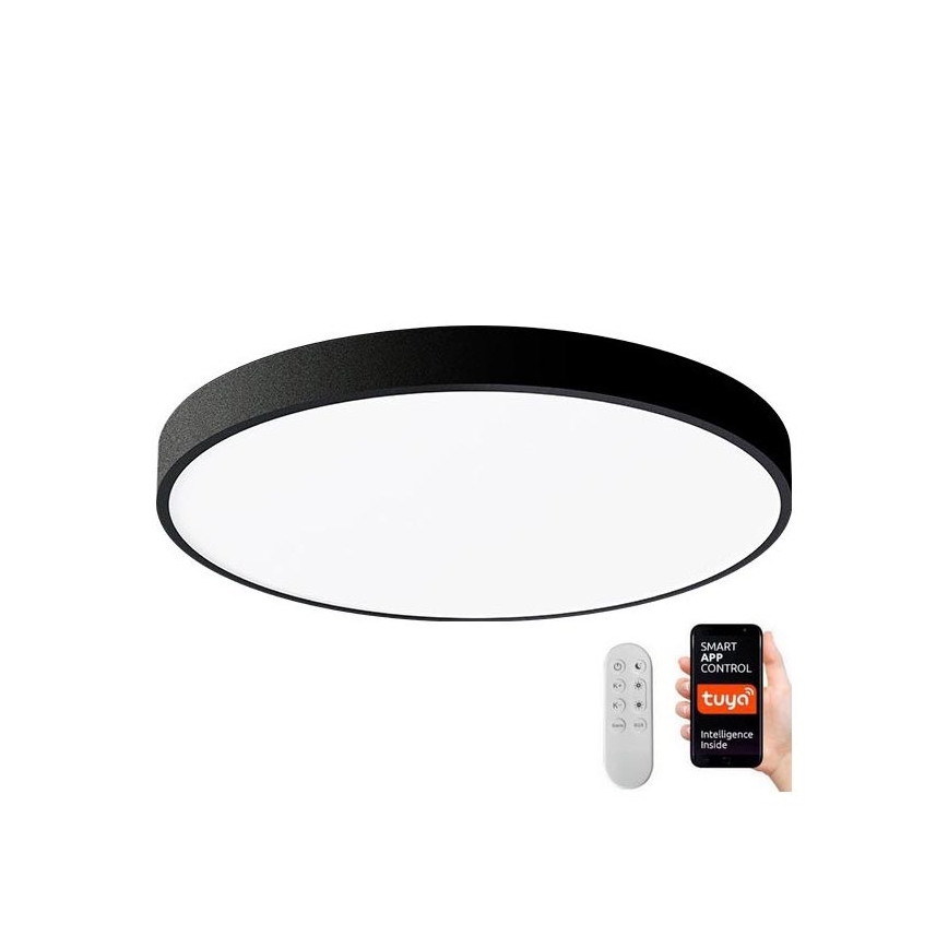Immax NEO 07248L - LED stropna svjetiljka s prigušivanjem NEO LITE SEMPLICI LED/36W/230V 3000-6000K Wi-Fi Tuya crna + daljinski upravljač