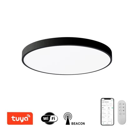 Immax NEO 07249L - LED Prigušiva stropna svjetiljka NEO LITE SEMPLICI LED/48W/230V 3000-6000K Wi-Fi Tuya crna + daljinski upravljač