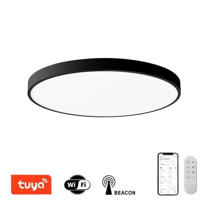 Immax NEO 07250L - LED Prigušiva stropna svjetiljka NEO LITE SEMPLICI LED/60W/230V 3000-6000K Wi-Fi Tuya crna + daljinski upravljač
