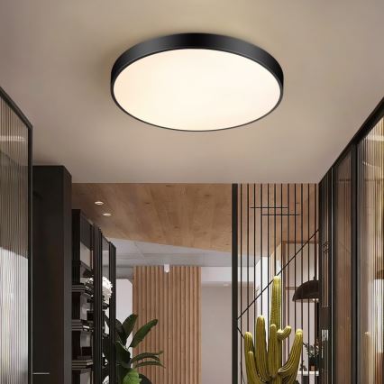 Immax NEO 07250L - LED stropna svjetiljka s prigušivanjem NEO LITE SEMPLICI LED/60W/230V 3000-6000K Wi-Fi Tuya crna + daljinski upravljač